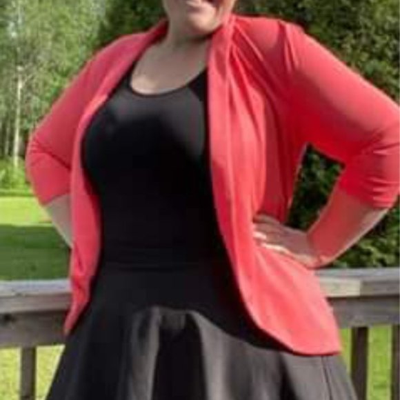 NEW Silver Icing Neon Coral Weekday Pocket Blazer - Picture 7 of 7